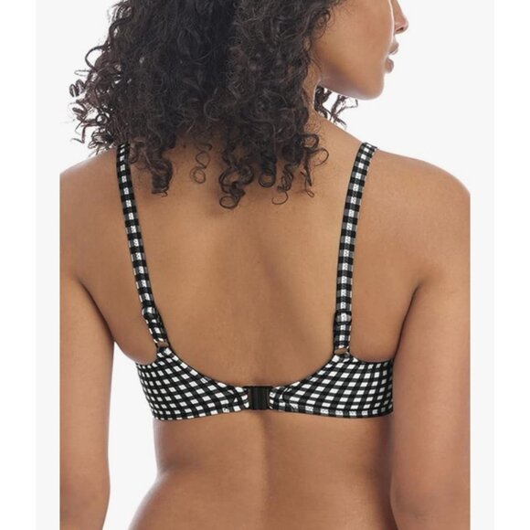 NWT Freya Check In Sweetheart Padded Bikini Top Size 32I Gingham Print Underwire - Picture 2 of 6